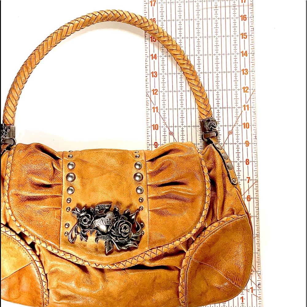 Juicy Couture brown leather shoulder handbag - Picture 9 of 11